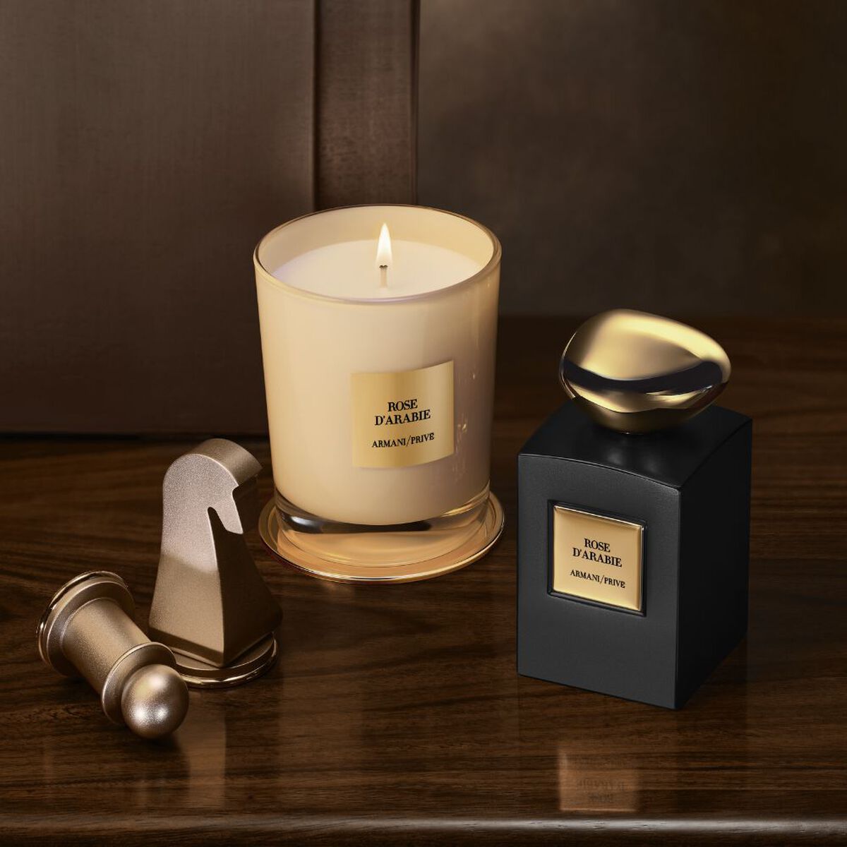 armani prive rose d arabie candle 175g